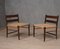 Mid-Century Oak and Straw Chairs, 1970s, Set of 2 10