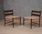 Mid-Century Oak and Straw Chairs, 1970s, Set of 2, Image 10