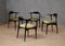 Mid-Century Danish Beech Wood and Green Fabric Dinning Chairs, 1960s, Set of 4, Image 8