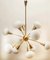 Sputnik 12-Light Chandelier in Brass and Glass 13