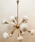 Sputnik 12-Light Chandelier in Brass and Glass 14