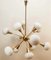 Sputnik 12-Light Chandelier in Brass and Glass 1