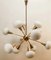 Sputnik 12-Light Chandelier in Brass and Glass 9