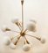 Sputnik 12-Light Chandelier in Brass and Glass, Image 5