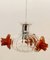 Lámpara de suspensión de cristal de Murano con rosas de colores, Imagen 2