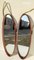 Espejos daneses ovalados con marco de madera, años 50. Juego de 2, Imagen 1
