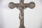 Art Nouveau Nickled Table Crucifix, 1910s 4