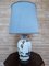 Lampada da tavolo in ceramica con decorazioni floreali, anni '50, Immagine 1