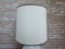Vintage White Ceramic Table Lamp with Paramume, Italy, 1970s 2