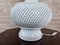 Vintage White Ceramic Table Lamp with Paramume, Italy, 1970s 11