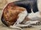 Foxhounds, Ende 19. Jh., Öl auf Leinwand, Gerahmt 5