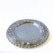 Vintage Silver Plated Round Tray with Embossed Flower Pattern, Sweden 1