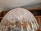 Lampada a sospensione in vetro di Murano trasparente e rosa, anni '70, Immagine 3
