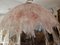 Lampada a sospensione in vetro di Murano trasparente e rosa, anni '70, Immagine 7