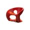 Sillas esculturales italianas vintage lacadas en rojo de Giorgio Gurioli para Kundalini. Juego de 2, Imagen 5
