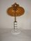 Lámpara de mesa vintage de vidrio prensado en ámbar, años 70, Imagen 1