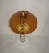 Lampada da tavolo vintage in vetro pressato ambrato, anni '70, Immagine 5