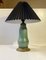 French Green Enamel Gourd Table Lamp in the style of Alexandre Marty, 1920s 1