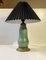 Lampe de Bureau Gourde en Émail Vert dans le style d'Alexandre Marty, France, 1920s 1