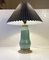 French Green Enamel Gourd Table Lamp in the style of Alexandre Marty, 1920s 2