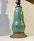 French Green Enamel Gourd Table Lamp in the style of Alexandre Marty, 1920s 3