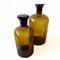 Vintage Brown-Yellow Glass Medicine Bottle with Lid, Sweden, 1900s 3