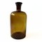 Vintage Brown-Yellow Glass Medicine Bottle with Lid, Sweden, 1900s 1