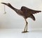 Pájaro grúa de madera con cráneo suspendido, años 40, Imagen 1