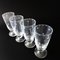 Small Footed Glasses with Star Engravings, Sweden, Set of 4 3