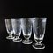 Small Footed Glasses with Star Engravings, Sweden, Set of 4 2