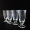 Small Footed Glasses with Star Engravings, Sweden, Set of 4, Image 2