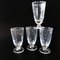 Small Footed Glasses with Star Engravings, Sweden, Set of 4 1