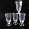 Small Footed Glasses with Star Engravings, Sweden, Set of 4, Image 1