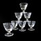 Mid-Century Glasses with Star Engravings, Sweden, Set of 6 1