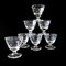 Mid-Century Glasses with Star Engravings, Sweden, Set of 6, Image 1