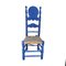 Blaue spanische Mid-Century Holzstühle, 2er Set 6