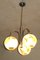 Lámpara de araña italiana de tres brazos de cristal de Murano, años 60, Imagen 4