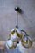 Lámpara de araña italiana de tres brazos de cristal de Murano, años 60, Imagen 1