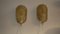 Italienische Murano Muschelförmige Wandlampen aus Gold Fleck Glas mit Messingrahmen, 1970er, 2 . Set 9