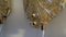 Italienische Murano Muschelförmige Wandlampen aus Gold Fleck Glas mit Messingrahmen, 1970er, 2 . Set 7