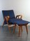 Mid-Century Czech Armchair with Stool by Frantisek Jiràk for Tatra, 1960s, Set of 2, Image 3