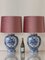 Large Vintage Victoria & Albert Delft Blue Vase Table Lamps from Regina, 1930s, Set of 2 2