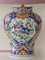 Royal Boch Delft Polychrome Table Lamps, New Lavender Velvet Shades, Image 3