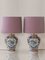 Lampes de Bureau Vintage Polychrome de Delft, 1960s, Set de 2 1