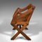 English Victorian Gothic Glastonbury Chair in Oak, Image 4