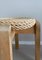 4-Legged Woven Stools in the style of Adoux and Minet, 1970s, Set of 2 9