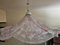 Lámpara de araña colgante de cristal de Murano rosa y transparente, años 70, Imagen 3