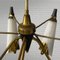 Modernist Swedish Chandelier in Brass and Glass, 1950s 7