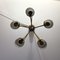 Modernist Swedish Chandelier in Brass and Glass, 1950s 9