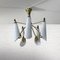 Modernist Swedish Chandelier in Brass and Glass, 1950s 1